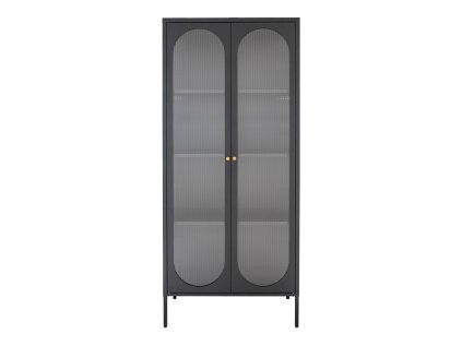 20247 20247 20247 20247 kovova vitrina se sklenenymi dvirky cerna 80x35x180 cm adelaide