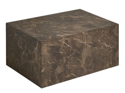 Konferenční stolek hnědý mramor, 60x80 cm, Prague