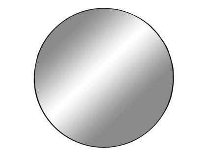 Kulatý zrcadlo, černý rám, ø40/60/80/100 cm, Jersey (Průměr [cm] 100)