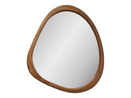 20832 20832 20832 20832 dreveny zrcadlo na zed organicky tvar hnedy ram 44x48 cm luxon