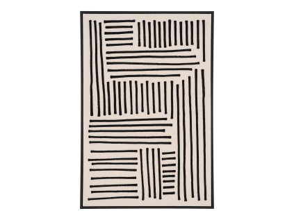 20850 20850 abstraktni obraz na platne cerna bezova c 1 60x90 cm lipari