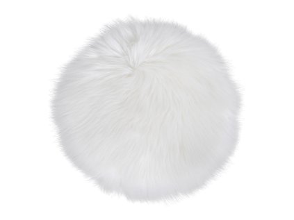 Podsedák z umělé kožešiny, bílá/černá/hnědá/šedá, kulatý, ø35 cm, Lambskin (Barva Šedá)