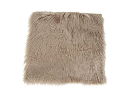 Podsedák z umělé kožešiny, bílá/černá/hnědá/šedá, 40x40 cm, Lambskin (Barva Šedá)