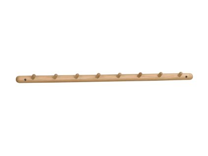 Dubový věšák, 80 cm, černý/přírodní, 8 háčků, Milford (Barva Černá)