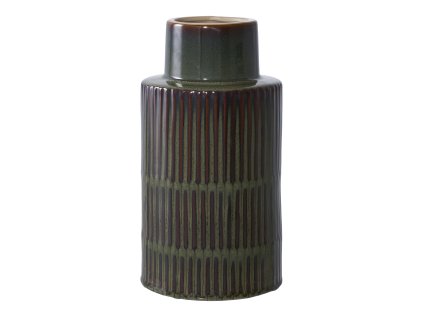 21495 21495 21495 21495 vaza keramicka zelena hneda 16x30 cm