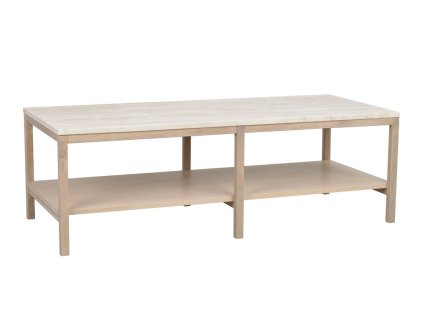 120902 b Orwel coffee table beige travertine whitepigm. oak