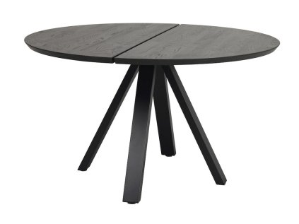 121217 Carradale round diningtable 130 blackstained oak black