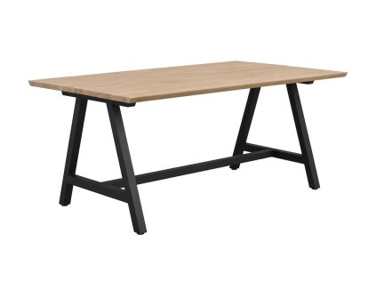 120887 b Carradale table 170 oak black metal A legs X