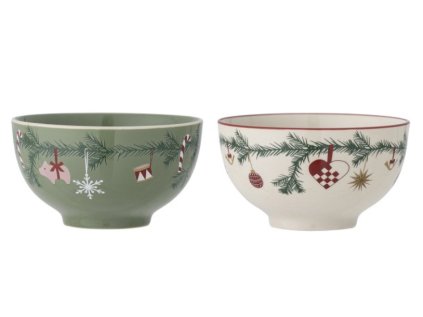 Sada 2 vánočních misek, Ø14 cm, Yule