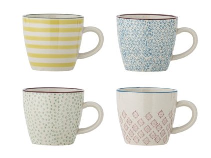 Sada 4 kameninových hrnků, 280 ml, Patrizia