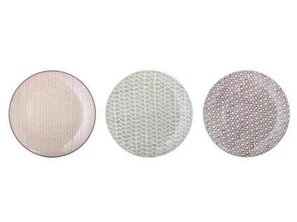 Sada 3 jídelních talířů, kamenina, 28 cm, Maya