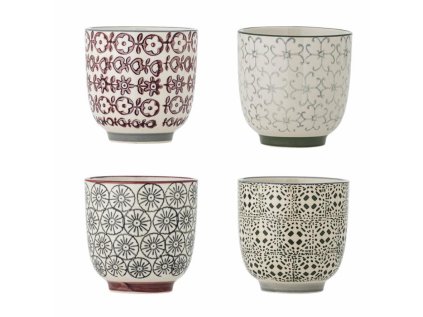 Sada 4 kameninových šálků, 150 ml, Karine