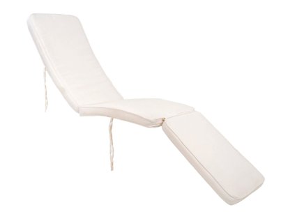 Podsedák na lehátko z bavlny, bílý, 197x55 cm, Arrecife