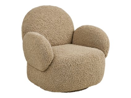 Otočné křeslo, světle hnědé, Messina