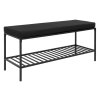 19794 1 19794 1 19794 1 19794 1 19794 1 lavice s polstarem a polici cerna kov 100x36x48 5 cm vita bench