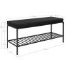 19794 2 19794 2 19794 2 19794 2 19794 2 lavice s polstarem a polici cerna kov 100x36x48 5 cm vita bench