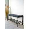 19794 7 19794 7 19794 7 19794 7 19794 7 lavice s polstarem a polici cerna kov 100x36x48 5 cm vita bench