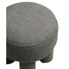 Puf z textilie bouclé, šedý, ø43x43 cm, Canberra (Barva Tmavě šedá)