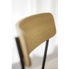 Jídelní židle z dubu a kovu, čalouněné, stohovatelná, Maymont (Barva Hnědá; světlé béžová; Černá)