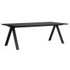 Jídelní stůl, 220x100  cm, černý dub, černý, Carradale