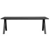 Jídelní stůl, 220x100  cm, černý dub, černý, Carradale