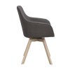 118081 b sb c Alison swivel armchair dark grey whitepigm. oak