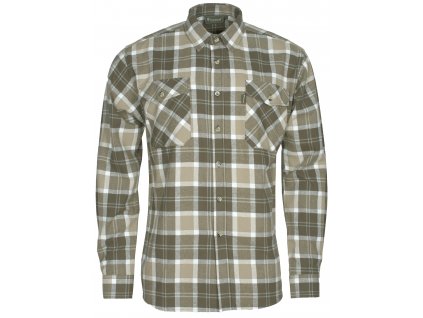 Pánská flanelová košile Pinewood Härjedalen - Mole Brown