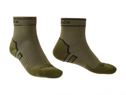 100% voděodolné ponožky Bridgedale Storm LW Ankle - Khaki