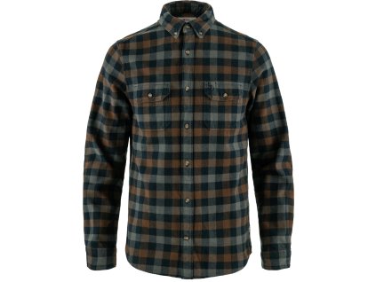 Pánská pohodlná flanelová košile Fjällräven Skog Dark Navy:Dark Oak7