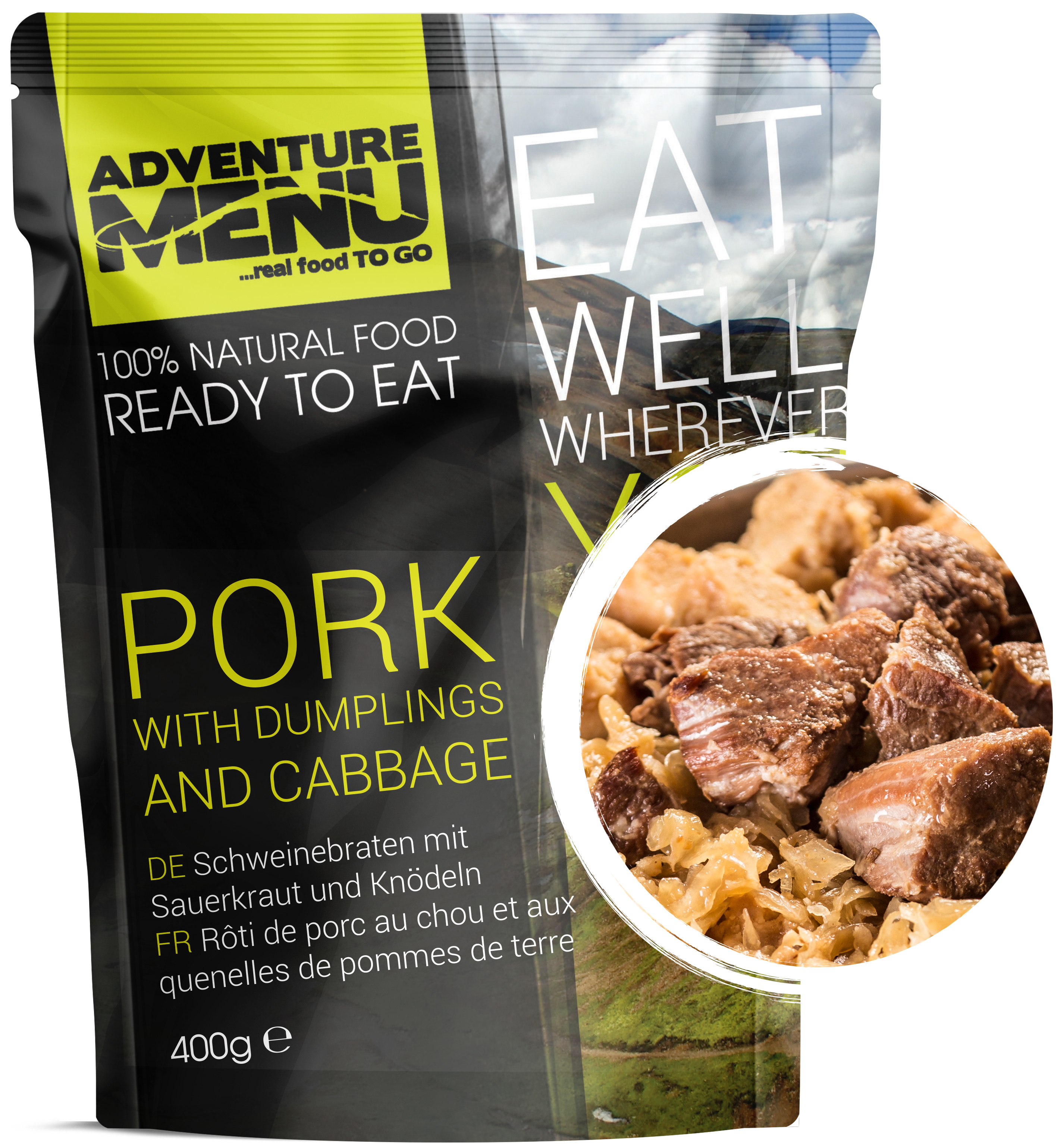 AdventureMENU Vepřové s knedlíkem a se zelím 400g