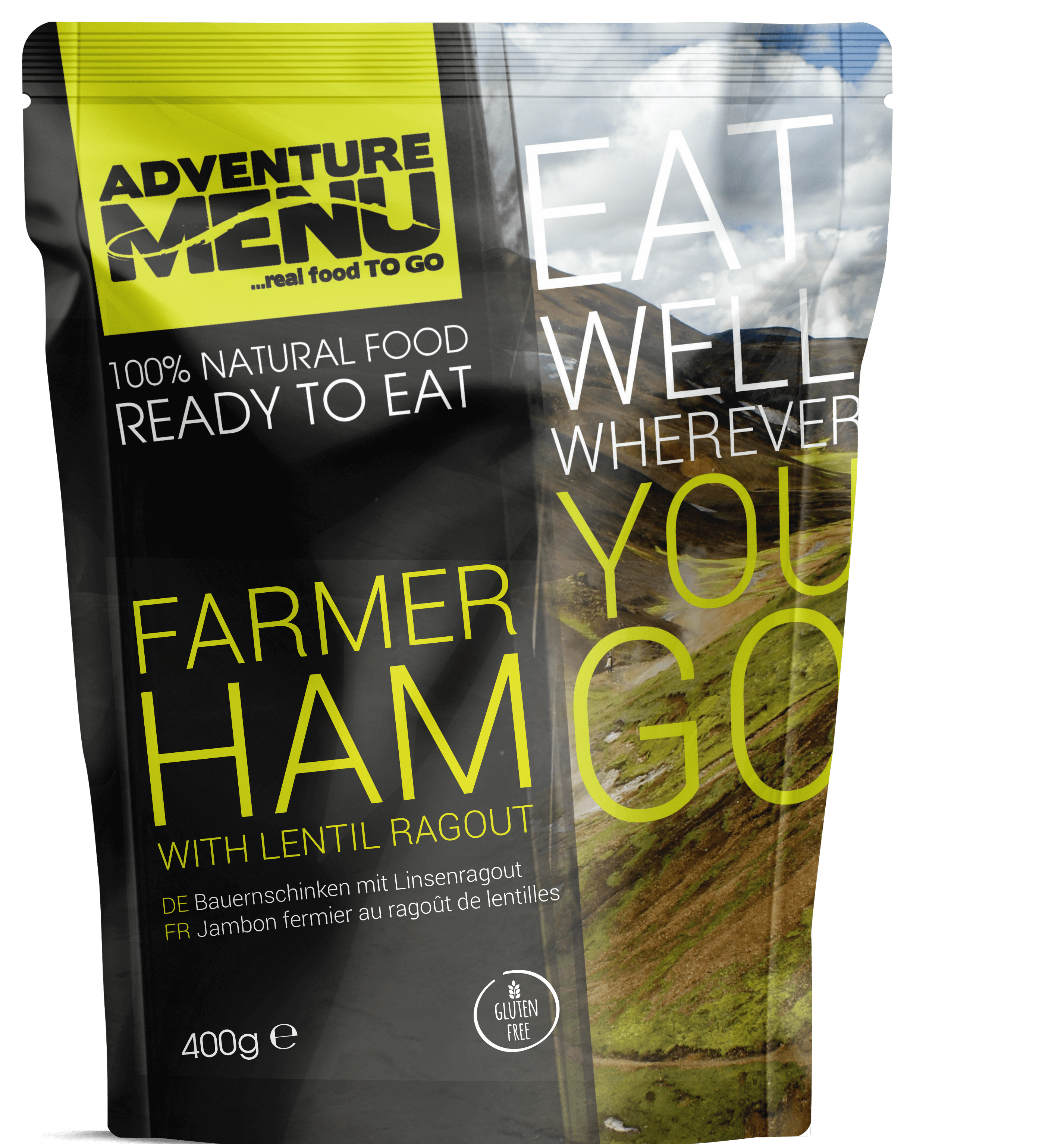 AdventureMENU Farmářská šunka s čočkovým ragú 400g