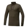 Teplý merino rolák na zip Woolpower 200 - Pine Green