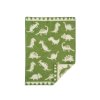 vlnena detska deka dino green 65x90