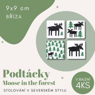 Dodejte svému domovu nádech severské přírody s naší sadou podložek Moose in the Forest z dílny designérského dua Bengt &...