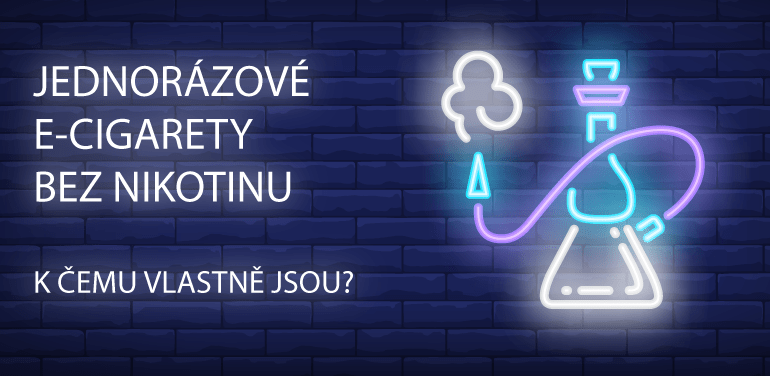 Jednorázové e-cigarety bez nikotinu