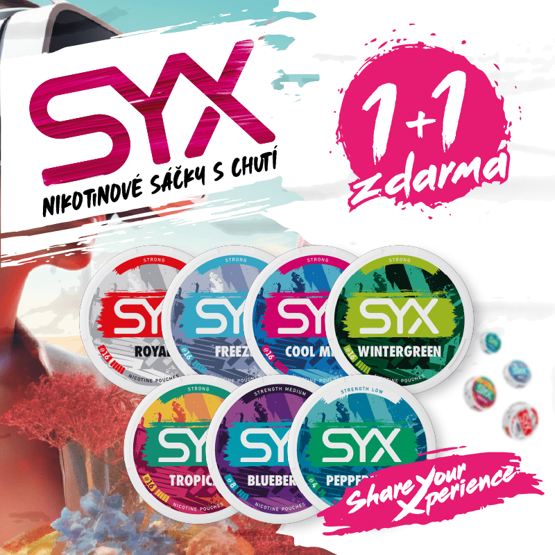 SYX Nikotinové sáčky 1+1 akce