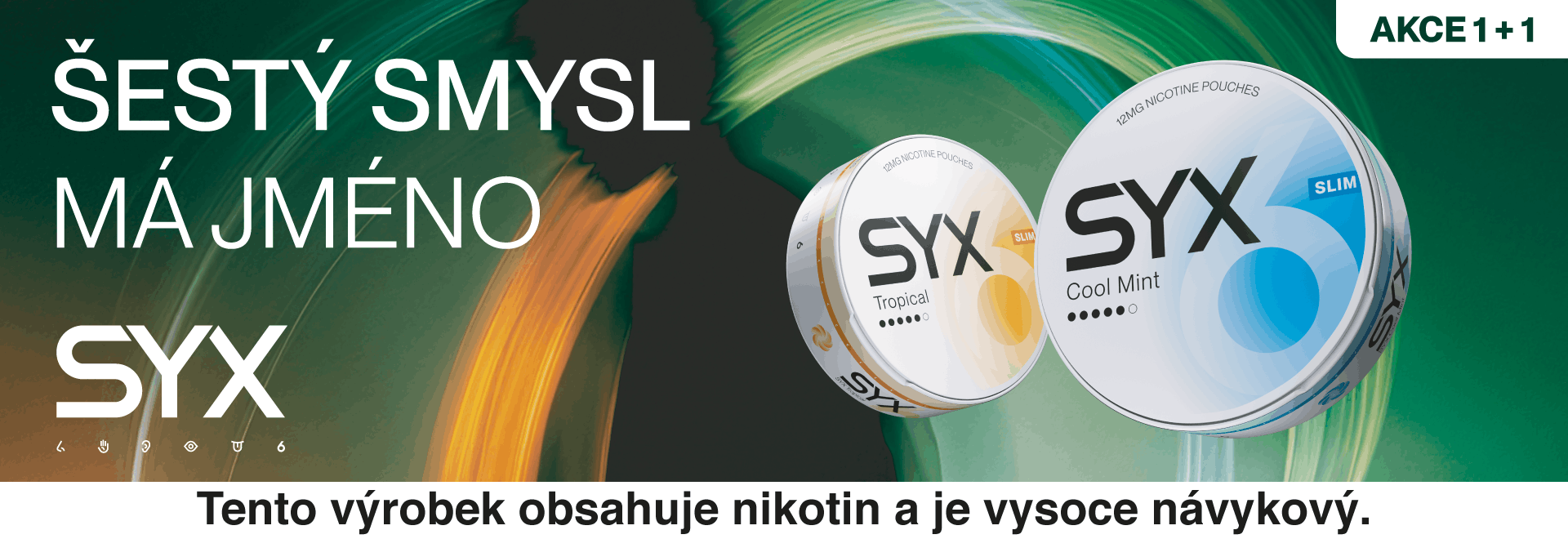 SYX Nikotinové sáčky 1+1 akce