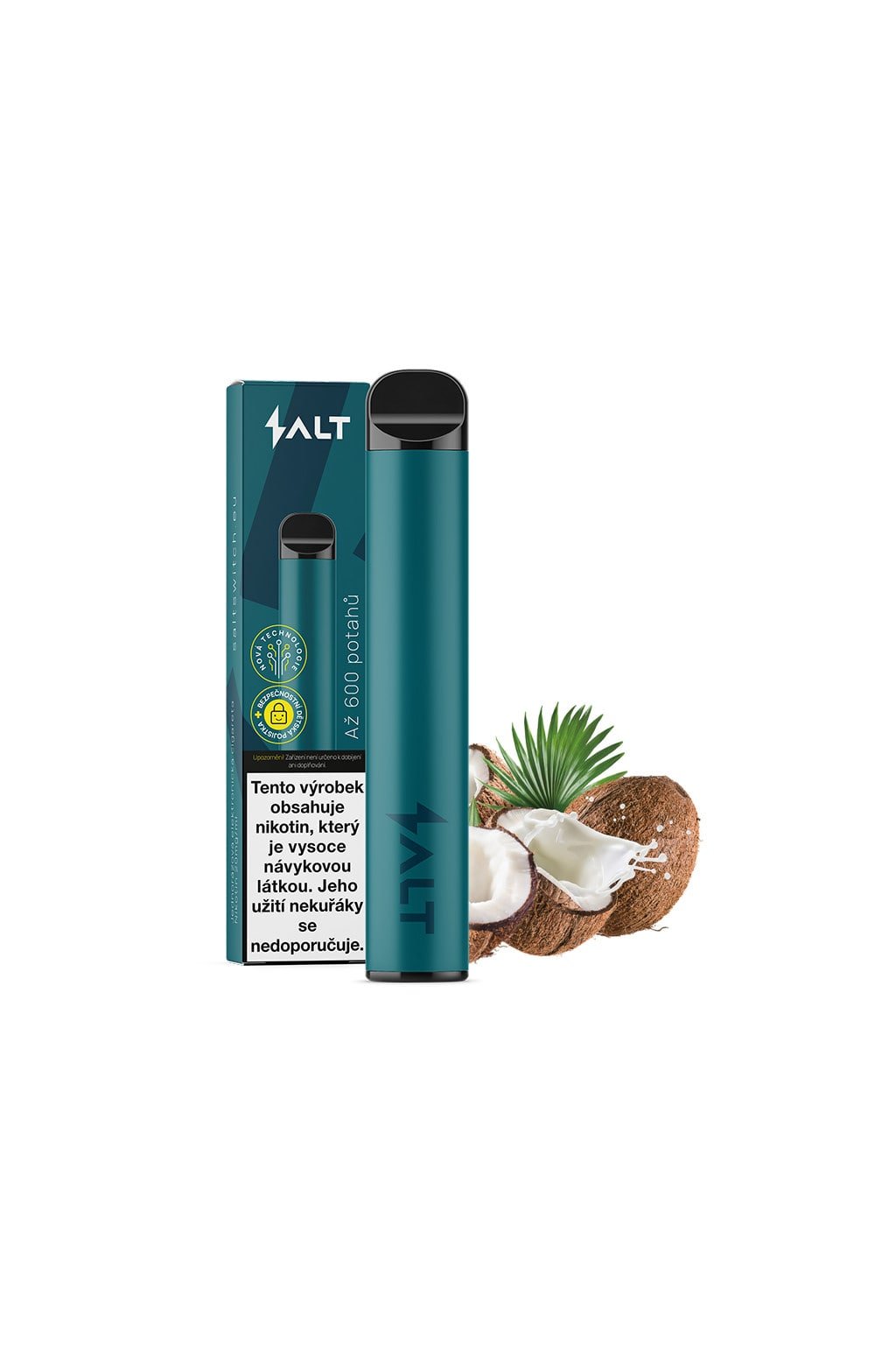 SALT 600 Coconut - Jednorázová e-cigareta na 600+ potáhnutí
