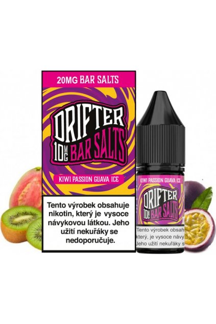 Drifter Bar Salt e liquid Kiwi Passion Guava Ice min