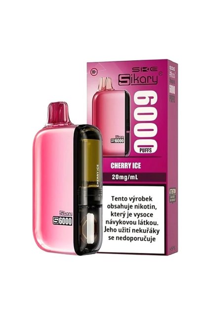 SKE Sikary S6000 Cherry Ice jednorazova e cigareta