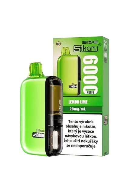 SKE Sikary S6000 Lemon Lime jednorazova e cigareta
