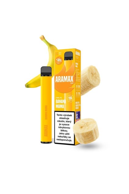 Aramax Banana Mama jednorázova e cigareta min