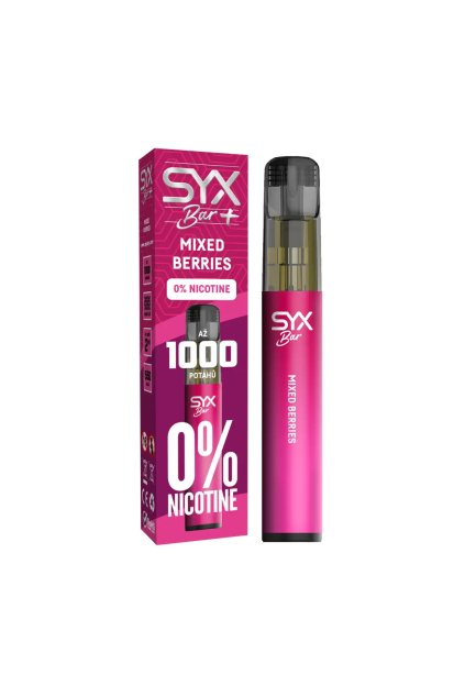 Syx Bar+ Zero Mixed Berries jednorazova e cigareta