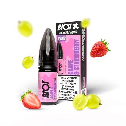E liquid Riot X Salt Grape Strawberry 20mg