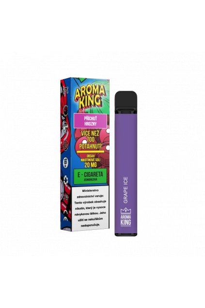 Aroma King jednorazova e cigareta grape ice cosmic 700 potahnuti