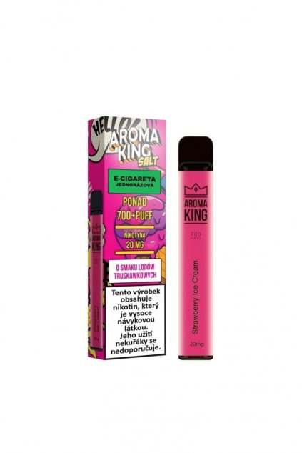 aroma king strawberry ice cream jednorazova e cigareta ap min