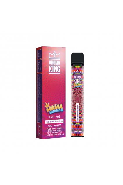 aroma king vape mama huana 250 mg cbd raspberry sorbet