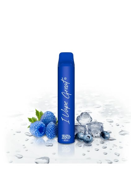 IVG Bar plus blue raspberry ice jednorazova e cigareta min