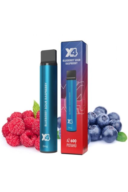 x4 bar zero blueberry sour raspberry jednorazova e cigareta min