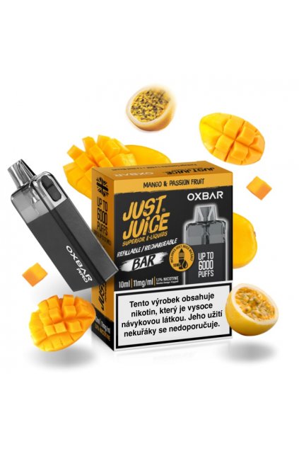 Oxbar + Just Juice Mango Passion Fruit 11mg min